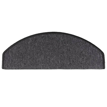 Stair Mats 15 pcs 65x24x4 cm Anthracite Half Round Large