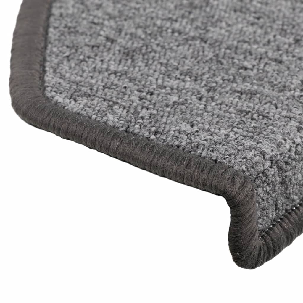 Stair Mats 15 pcs 65x24x4 cm Dark Grey Half Round Large