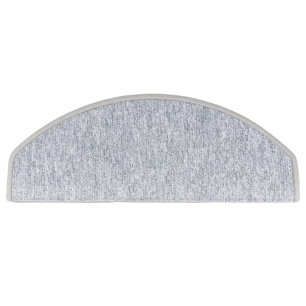 Carpet Stair Treads 15 pcs Light Grey 65x24x4 cm