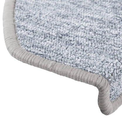 Carpet Stair Treads 15 pcs Light Grey 65x24x4 cm