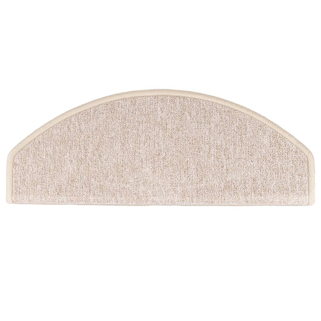 Stair Mats 15 pcs 65x24x4 cm Taupe Half Round Large