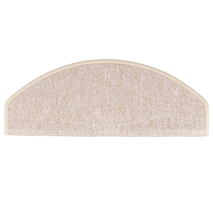 Stair Mats 15 pcs 65x24x4 cm Taupe Half Round Large
