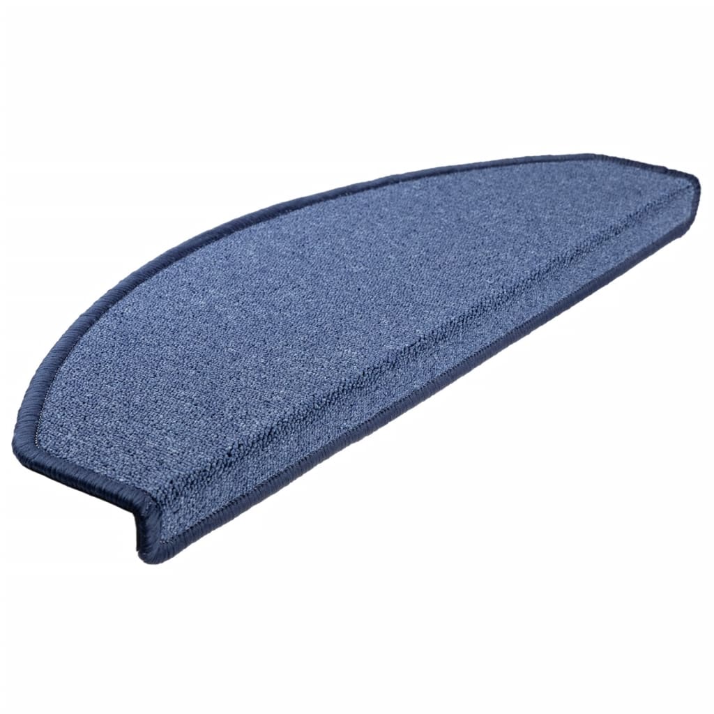 Carpet Stair Treads 15 pcs Blue 65x24x4 cm