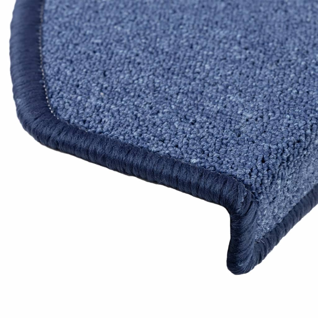 Carpet Stair Treads 15 pcs Blue 65x24x4 cm