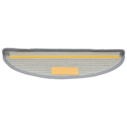Stair Mats 15 pcs 56x17x3 cm Grey Half Round