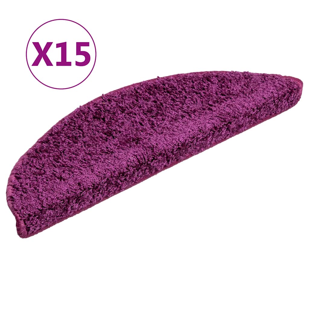 | Stair mats | Rectangular 15 pcs Violet 56 x 17 x 3 cm