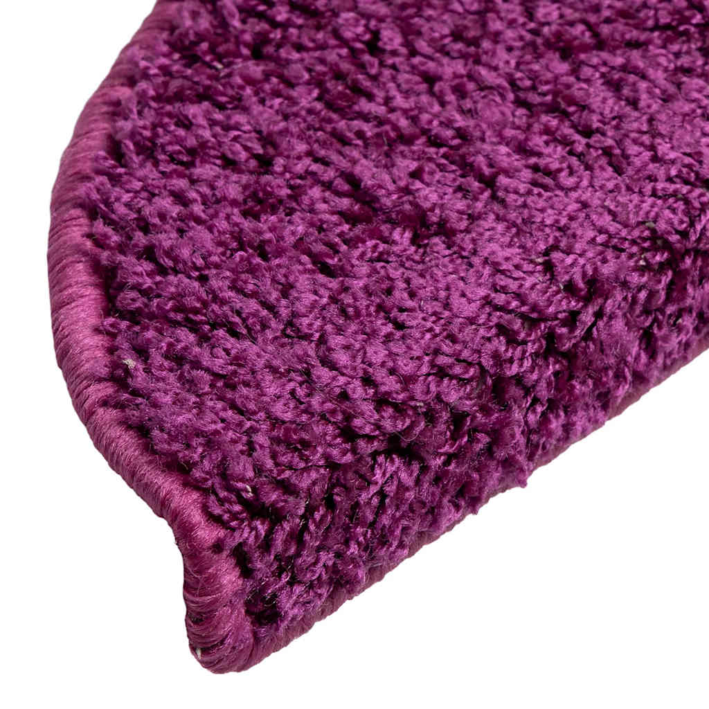 Stair Mats 15 pcs 56x17x3 cm Violet Half Round