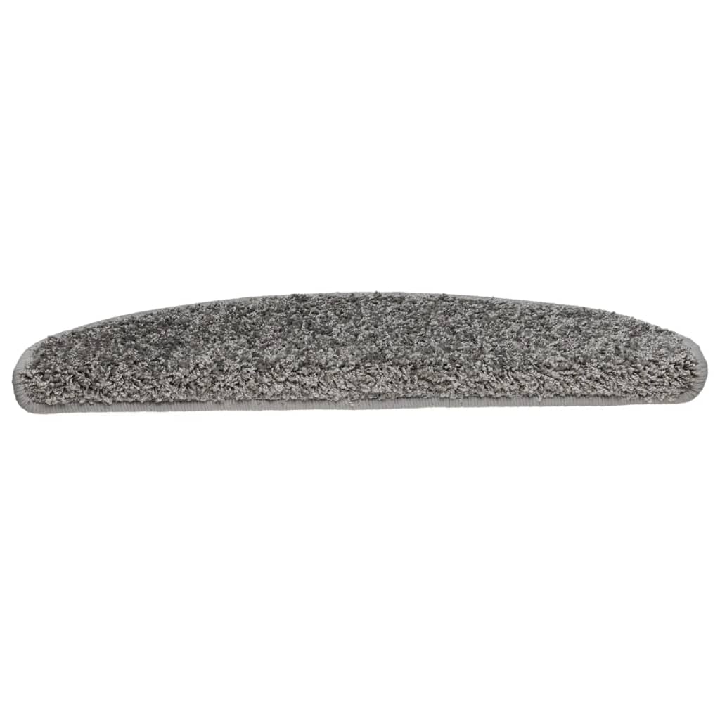 Stair Mats 15 pcs 65x21x4 cm Grey Half Round Large