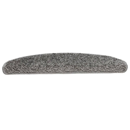 Stair Mats 15 pcs 65x21x4 cm Grey Half Round Large