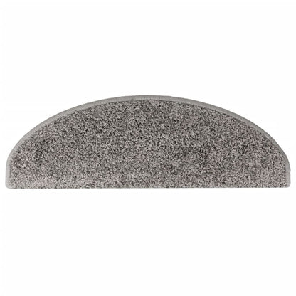 Stair Mats 15 pcs 65x21x4 cm Grey Half Round Large