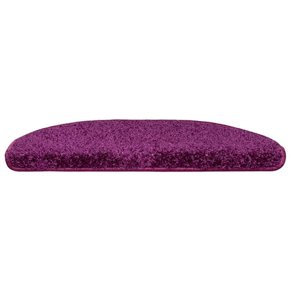 Stair Mats 15 pcs 65x21x4 cm Violet Half Round Large
