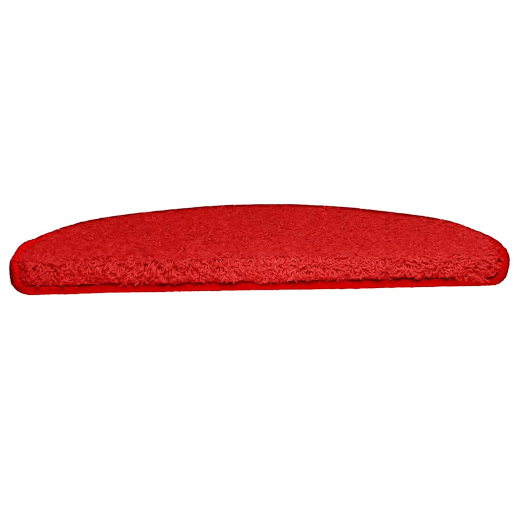 Stair Mats 15 pcs 65x21x4 cm Red Half Round Large