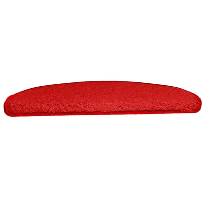 Stair Mats 15 pcs 65x21x4 cm Red Half Round Large