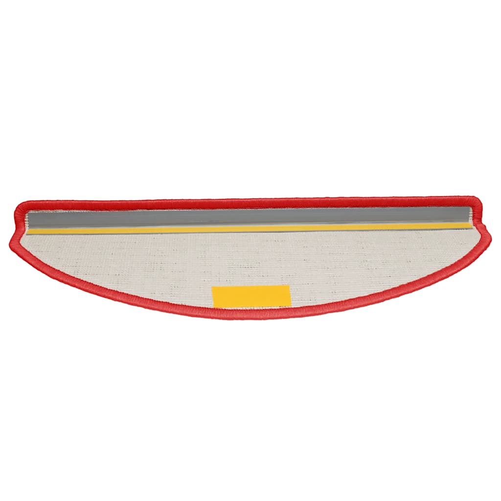 Stair Mats 15 pcs 65x21x4 cm Red Half Round Large