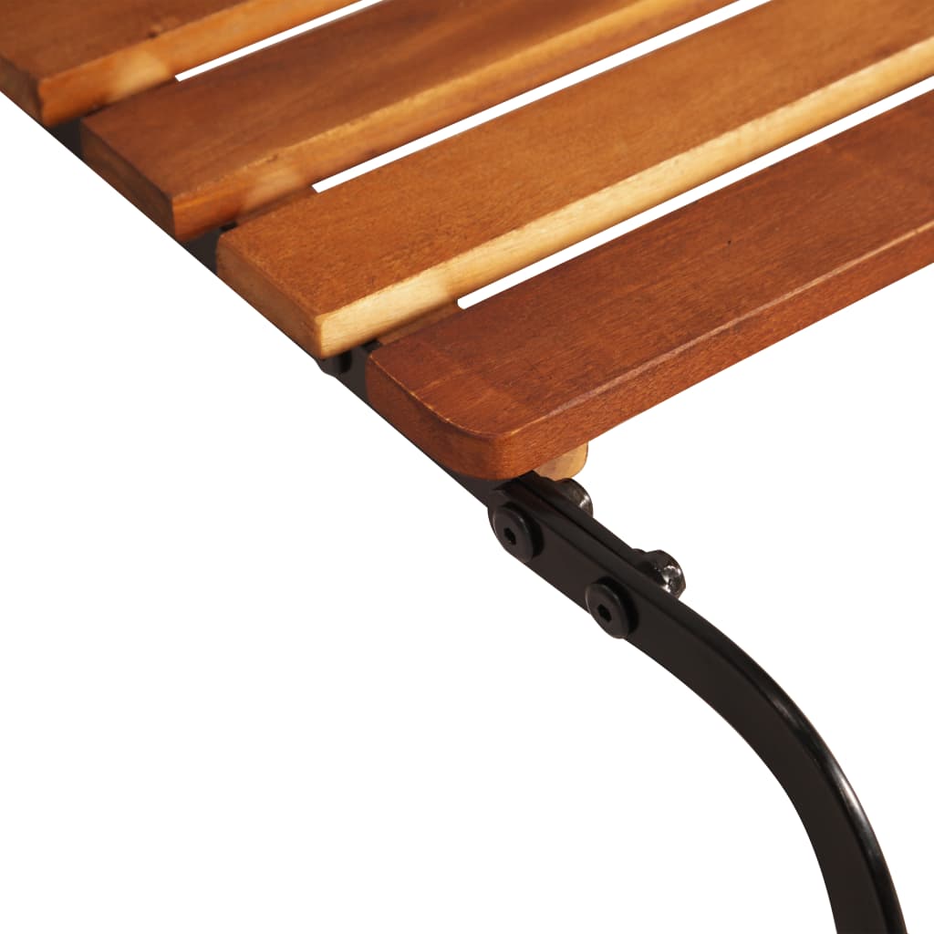 Sun Lounger | Brown | Solid Acacia wood, Steel | Standard