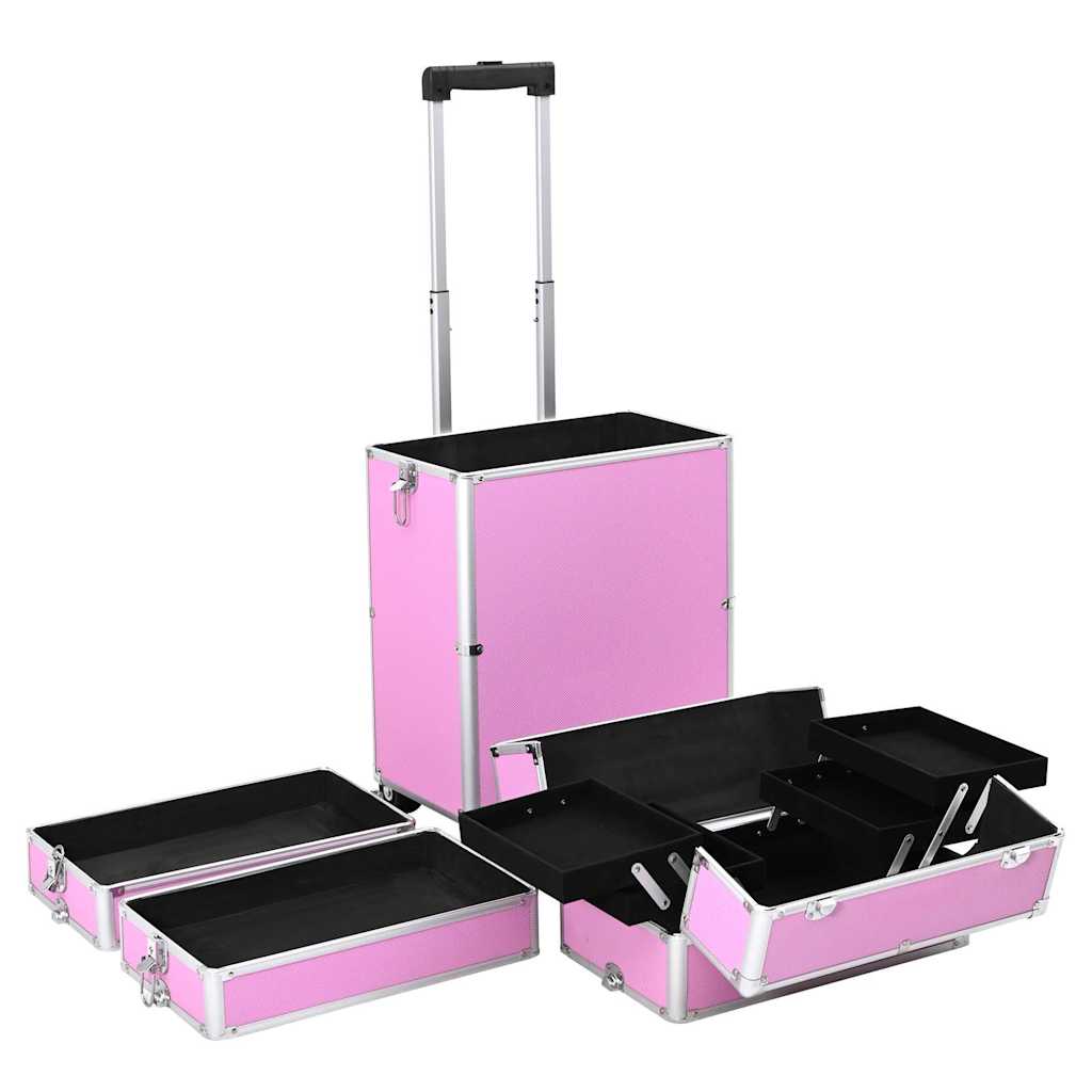 Make-up Trolley Aluminium Pink