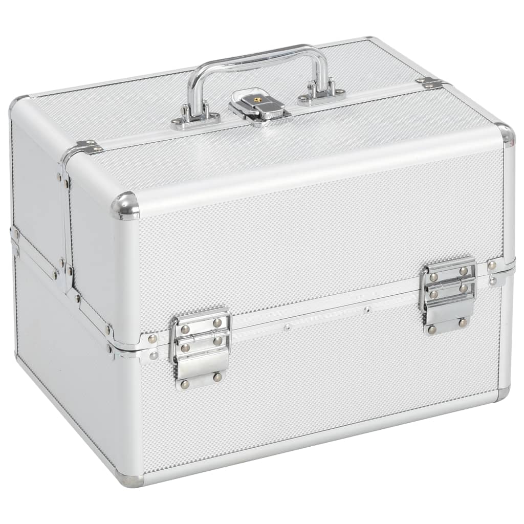 Make-up Case 22x30x21 cm Silver Aluminium