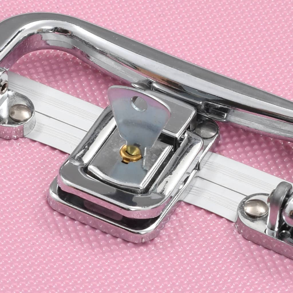 Make-up Case 22x30x21 cm Pink Aluminium