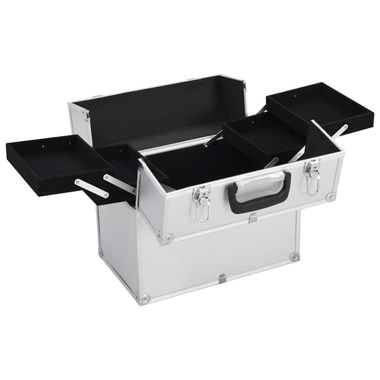 Make-up Case 38x23x34 cm Silver Aluminium