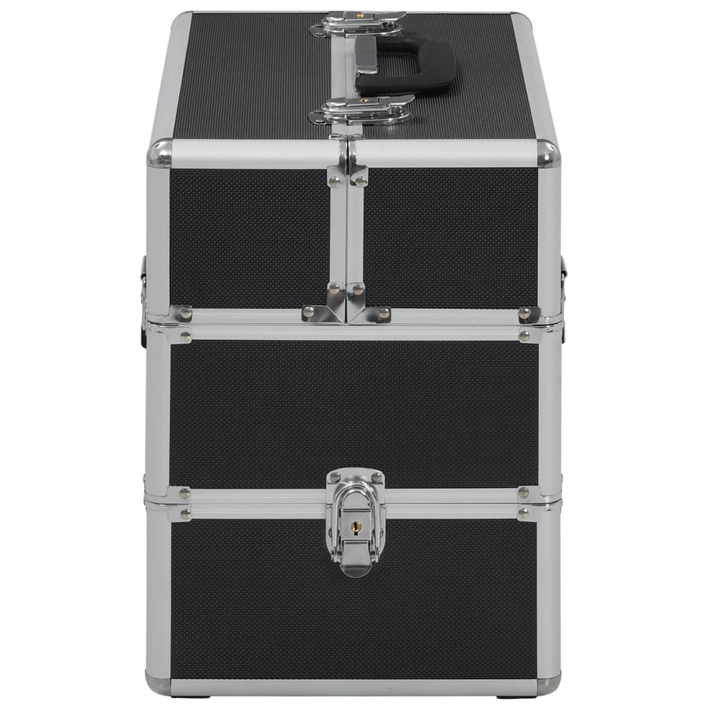 Make-up Case 37x24x35 cm Black Aluminium