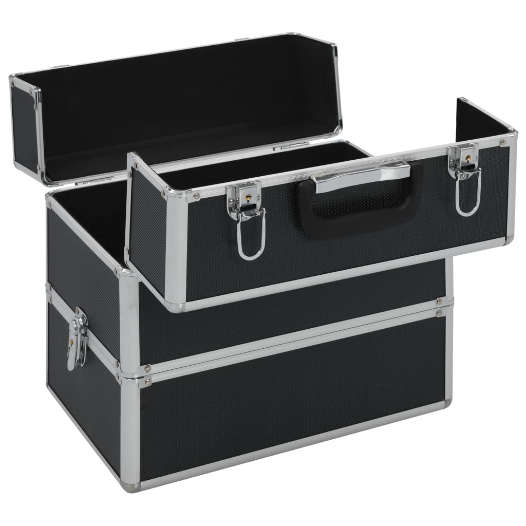 Make-up Case 37x24x35 cm Black Aluminium