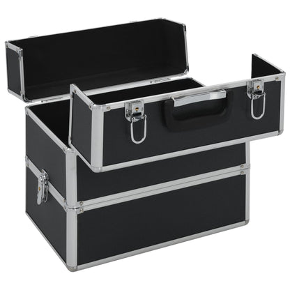 Make-up Case 37x24x35 cm Black Aluminium