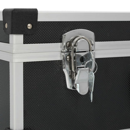 Tool Suitcase 46x33x16 cm Black Aluminium