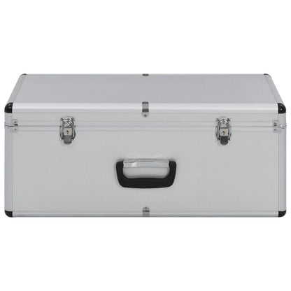 Storage Cases 2 pcs Silver Aluminium
