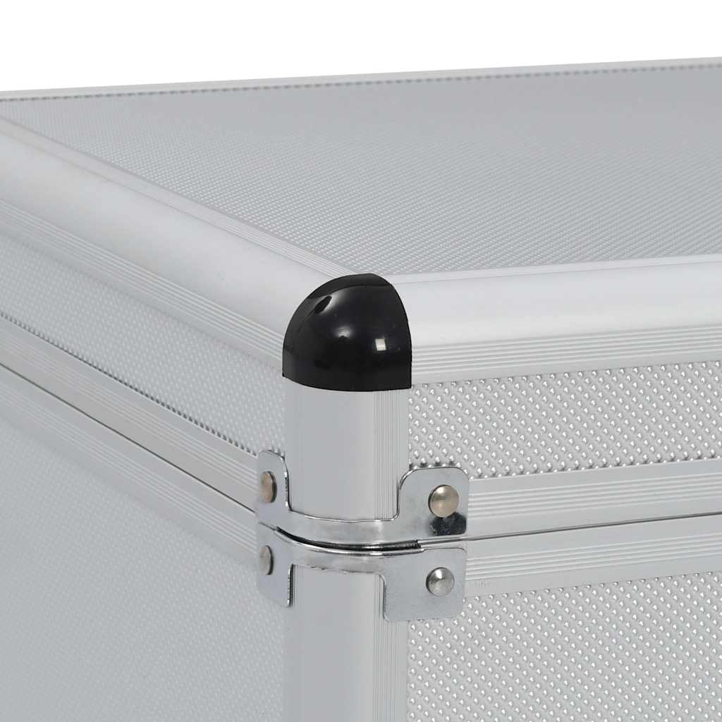 Storage Cases 2 pcs Silver Aluminium