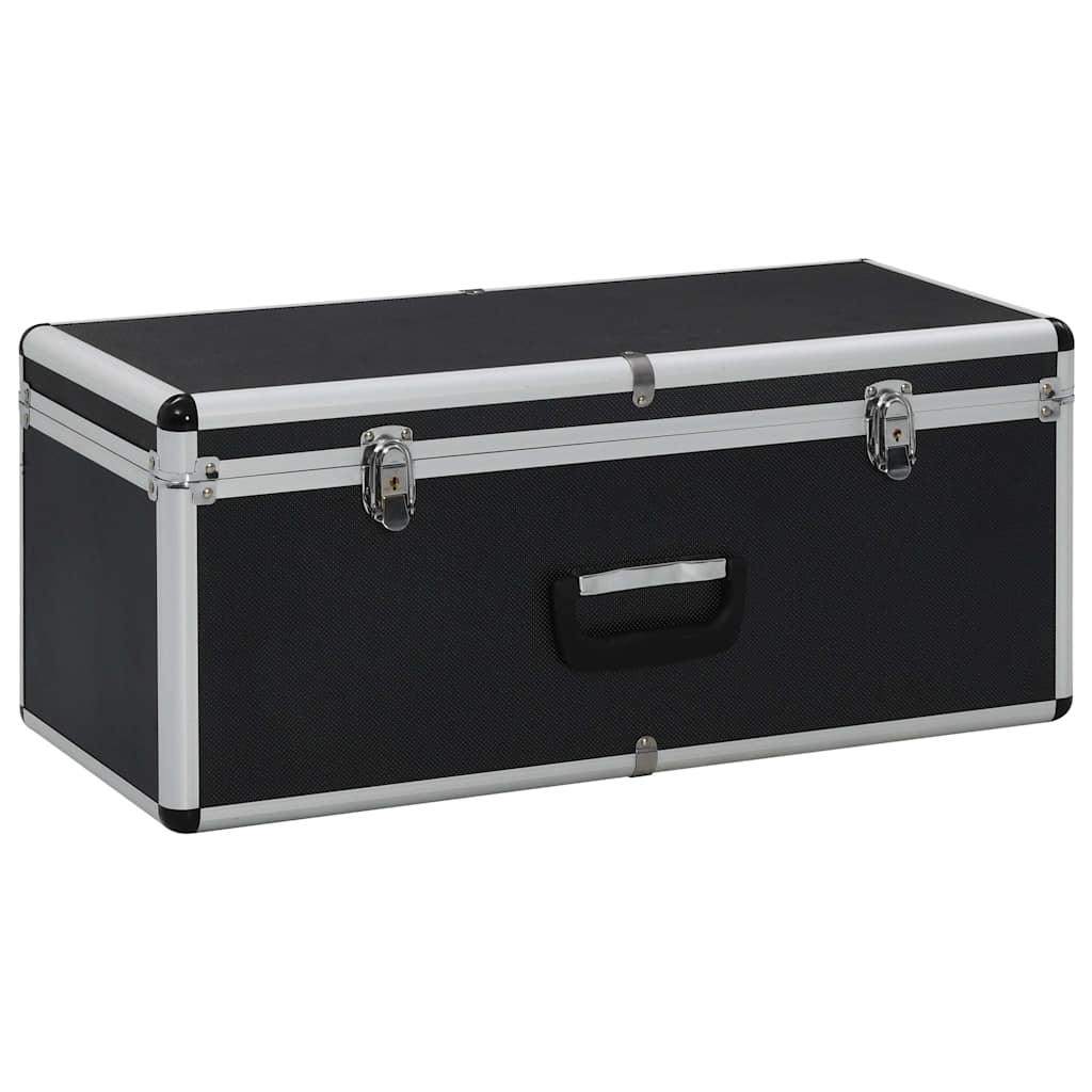 91853 vidaXL Storage Cases 3 pcs Black Aluminium
