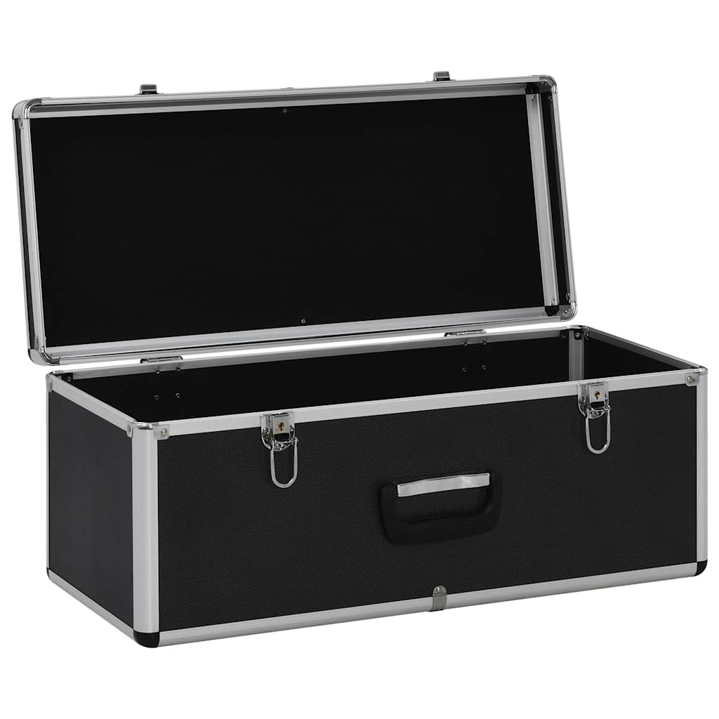 91853 vidaXL Storage Cases 3 pcs Black Aluminium