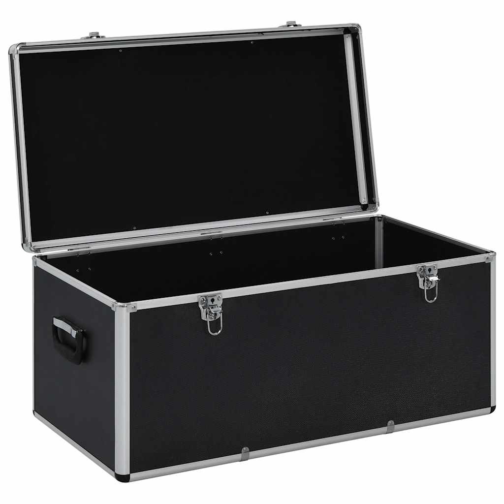 91853 vidaXL Storage Cases 3 pcs Black Aluminium