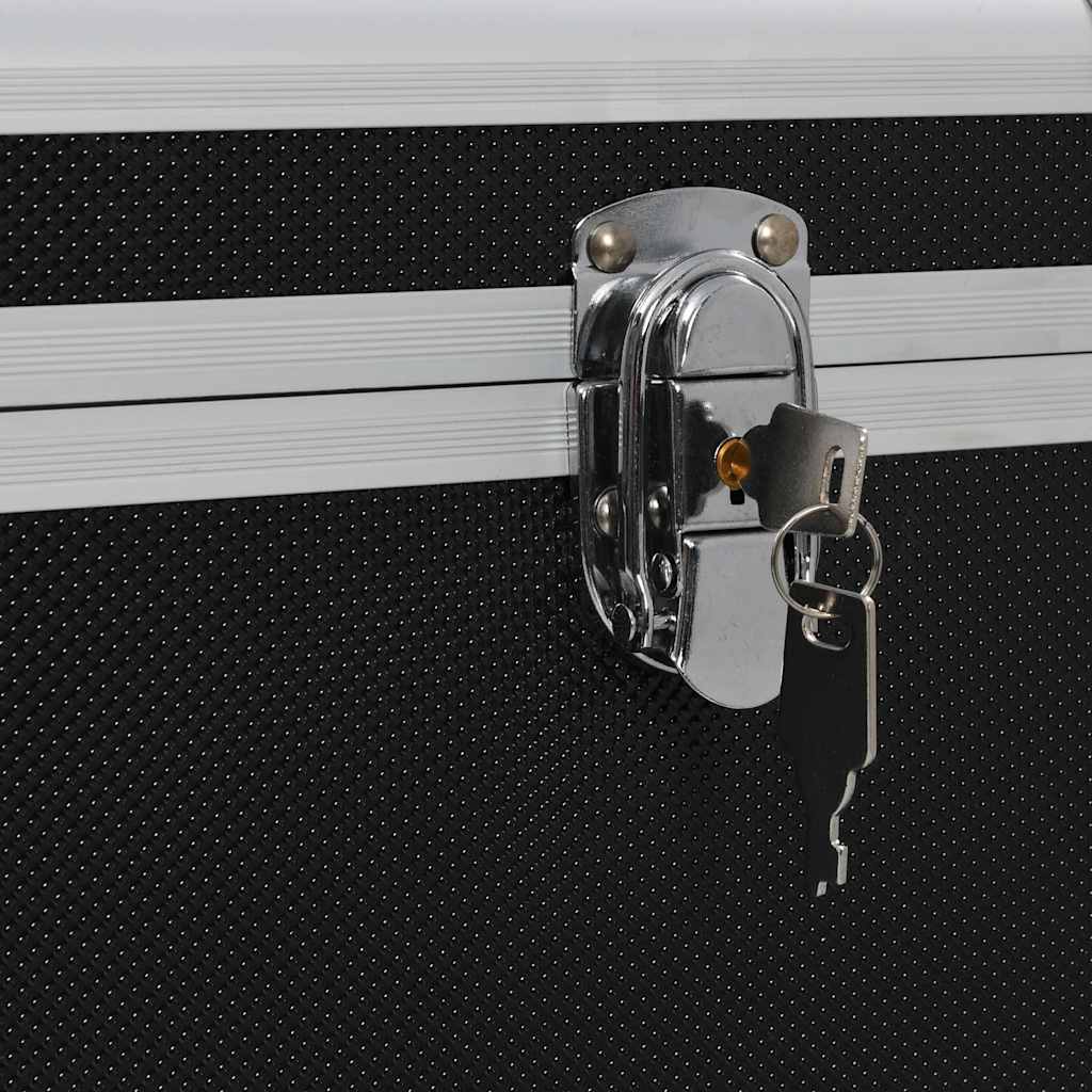 91853 vidaXL Storage Cases 3 pcs Black Aluminium