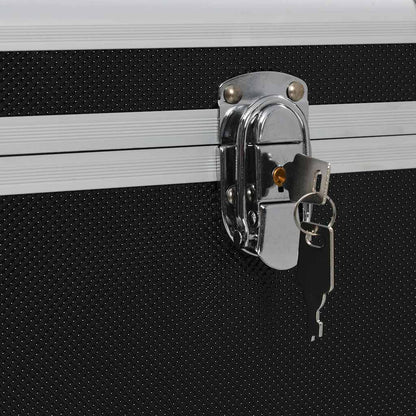 91853 vidaXL Storage Cases 3 pcs Black Aluminium