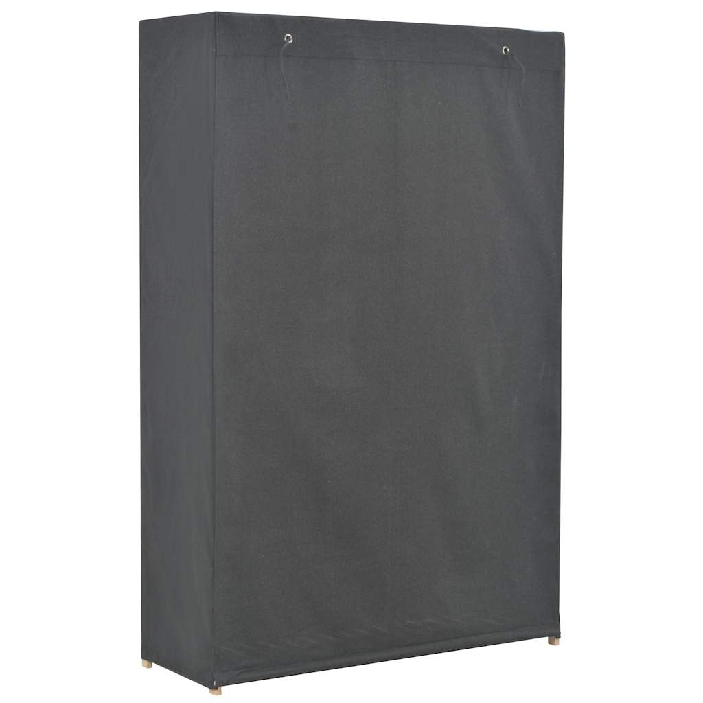 248188 vidaXL 3-Tier Wardrobe Grey 110x40x170 cm Fabric