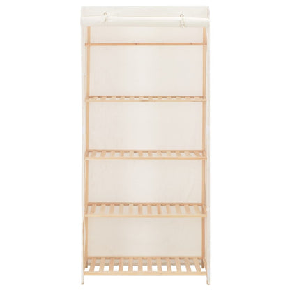 Wardrobe White 79x40x170 cm Fabric