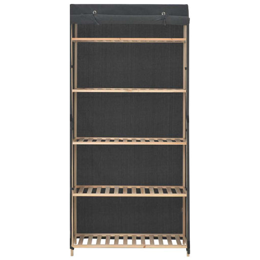 248191 vidaXL Wardrobe Grey 79x40x170 cm Fabric