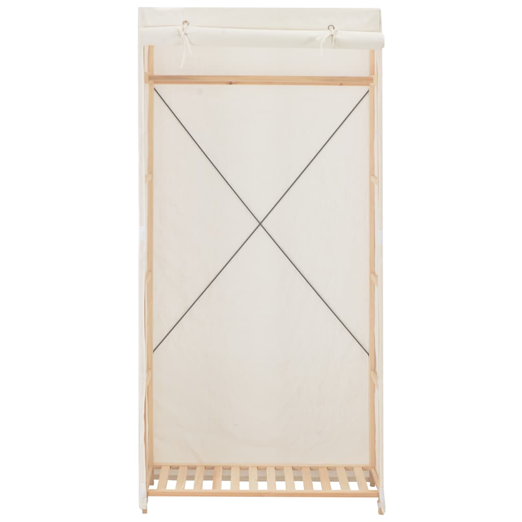 Wardrobe White 79x40x170 cm Fabric