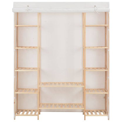 248196 vidaXL Wardrobe White 135x40x170 cm Fabric
