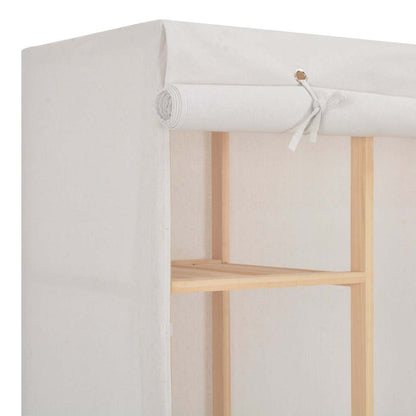 248196 vidaXL Wardrobe White 135x40x170 cm Fabric