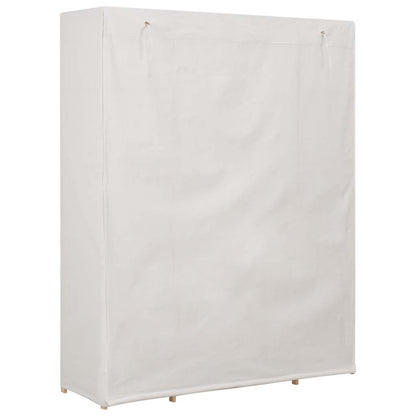 248196 vidaXL Wardrobe White 135x40x170 cm Fabric