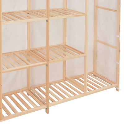 248198 vidaXL Wardrobe White 173x40x170 cm Fabric