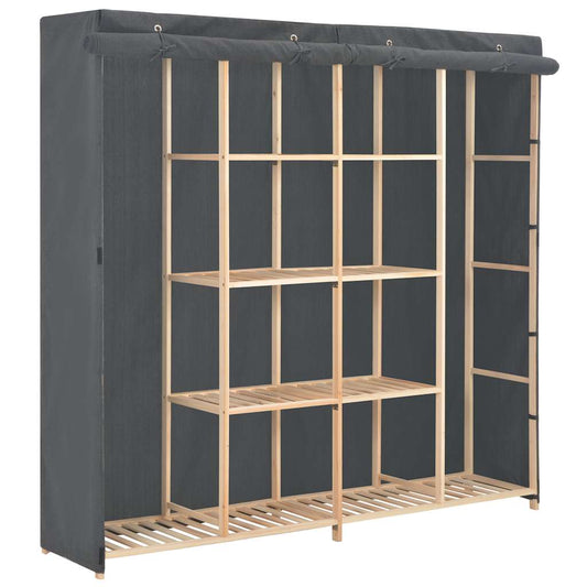 Wardrobe | Grey | Cotton | 173 cm x 40 cm x 170 cm | Wardrobe