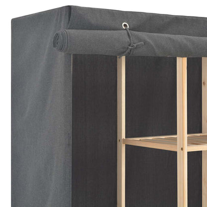 248199 vidaXL Wardrobe Grey 173x40x170 cm Fabric