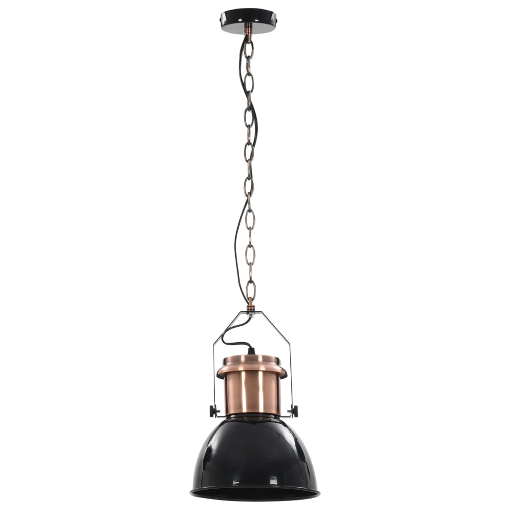 Ceiling Lamp |  Set of 2 | Black and Copper | Metal | Medium