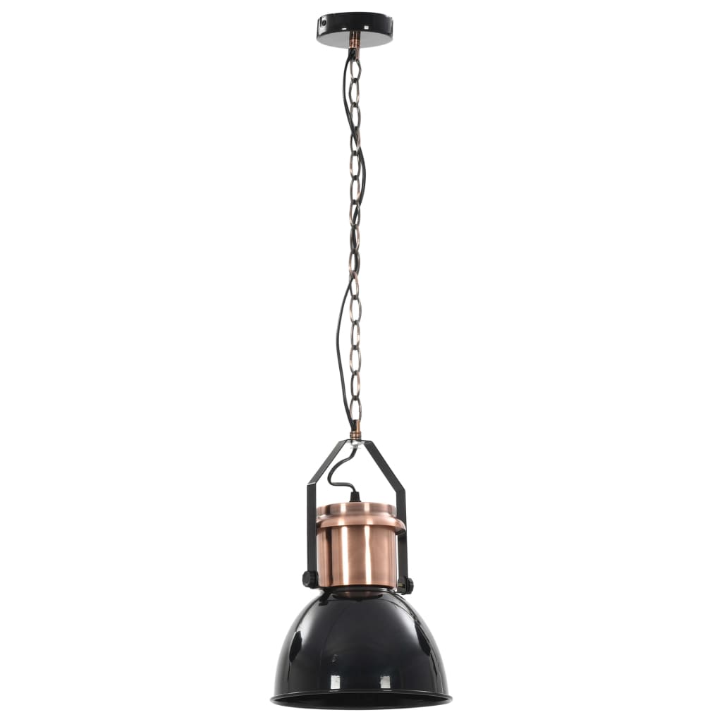 Ceiling Lamp |  Set of 2 | Black and Copper | Metal | Medium