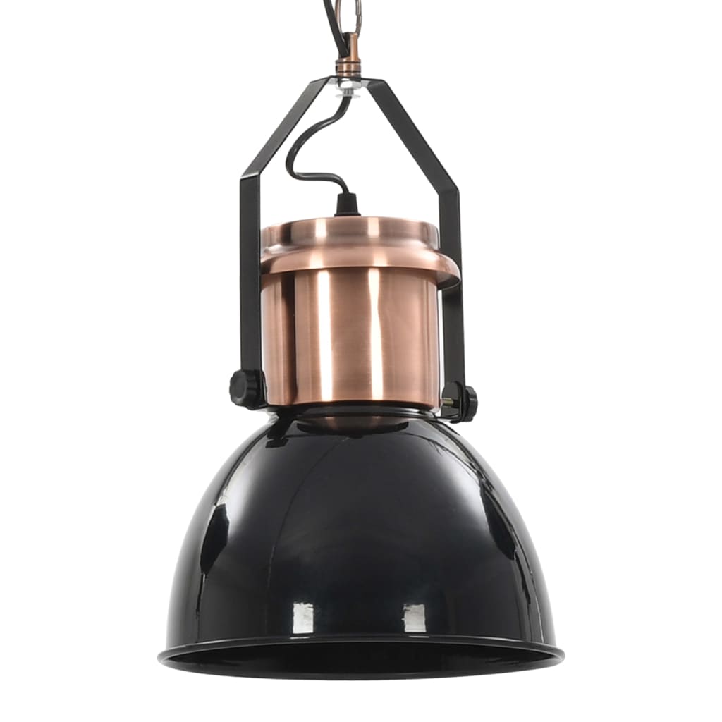 Ceiling Lamp |  Set of 2 | Black and Copper | Metal | Medium