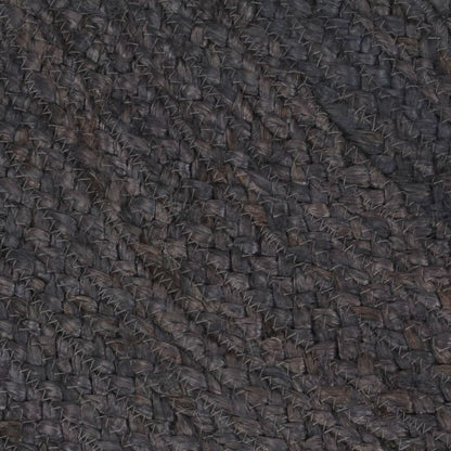 Handmade Rug Jute Round 120 cm Dark Grey