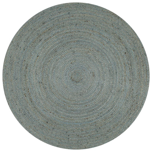 Area Rug | Olive Green | Braided jute | 90 cm diameter | Durable
