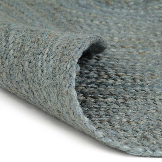 Area Rug | Olive Green | Braided jute | 90 cm diameter | Durable